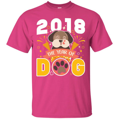 Funny Chinese New Year T-shirt 2018 The Year Of Dog Heliconia