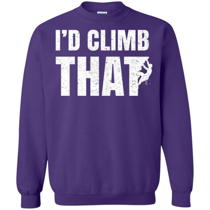 Rock Mountain Climbing T-shirt I_d Climb That Purple