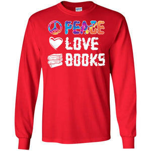 Peace Love Books Bookworm T-shirt