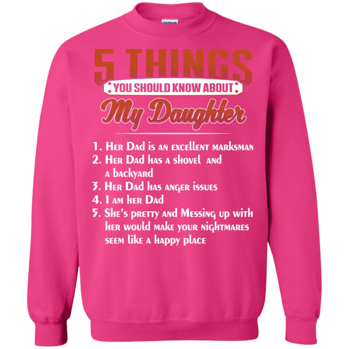 5 Things You Should Know About My Daughter Parents Shirt Heliconia