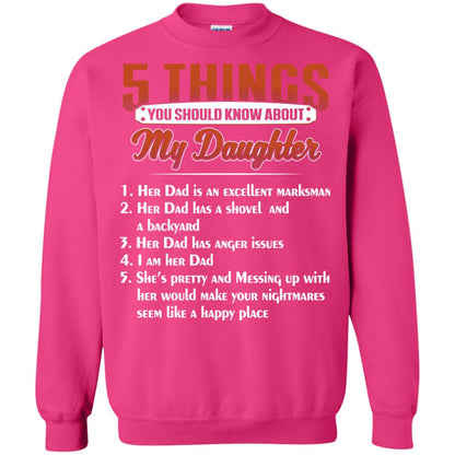 5 Things You Should Know About My Daughter Parents Shirt Heliconia