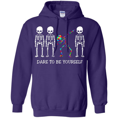Dare To Be Yourself Autism Awareness T-shirt Purple