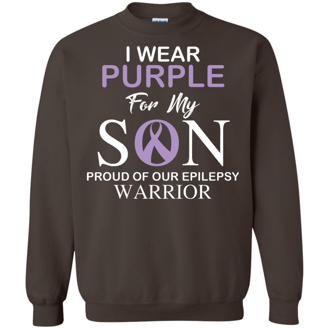 Epilepsy Warrior T-shirt I Wear Purple For My Son Proud Of Our Epilepsy Warrior Dark Chocolate