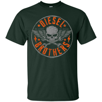 Skull Cross Wrench T-shirt Diesel Brothers Go Hard Go Diesel Forest Green