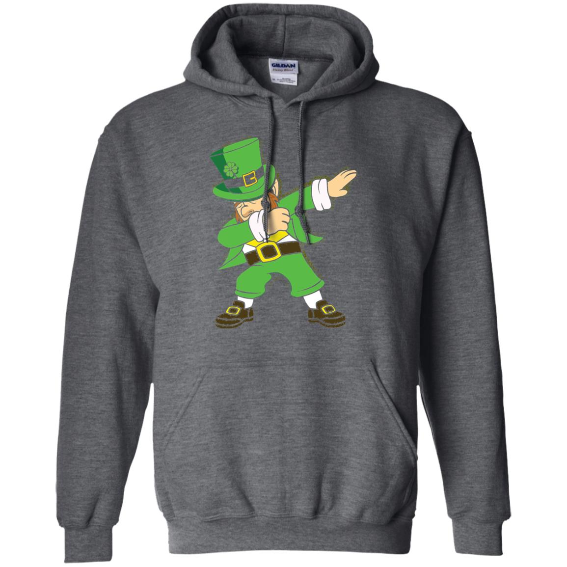 Dabbing Leprechaun Irish Dab Dance St Patrick_s Day T-shirt Dark Heather