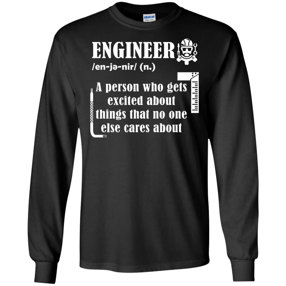 Engineer T-shirt A Person Who Gets Excited About Black