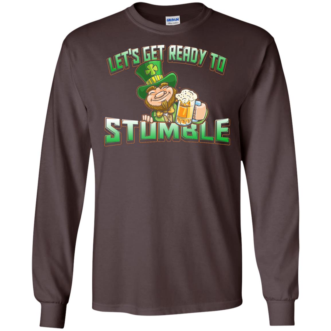 St.patrick_s Day T-shirt Let_s Get Ready To Stumble Dark Chocolate