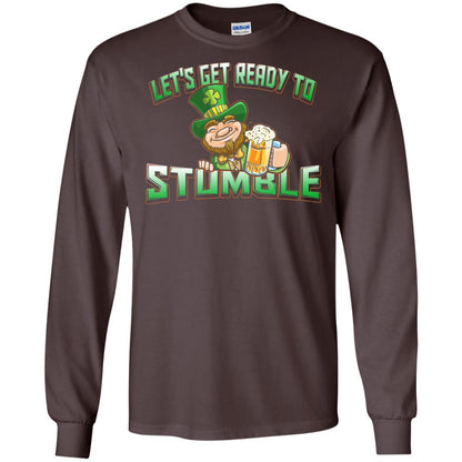 St.patrick_s Day T-shirt Let_s Get Ready To Stumble Dark Chocolate