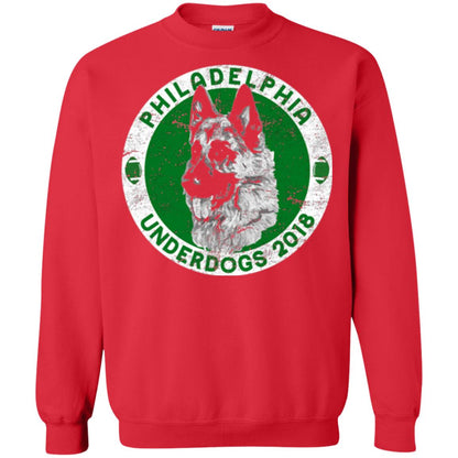 Dog Lover T-shirt Philadelphia Underdogs 2018 Distressed Red