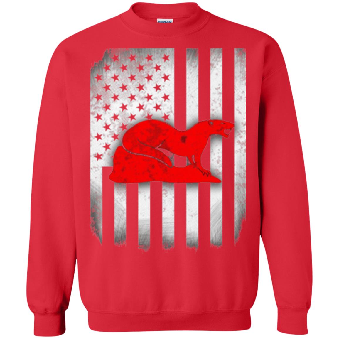 Mongoose Flag Of United States T-shirt Red