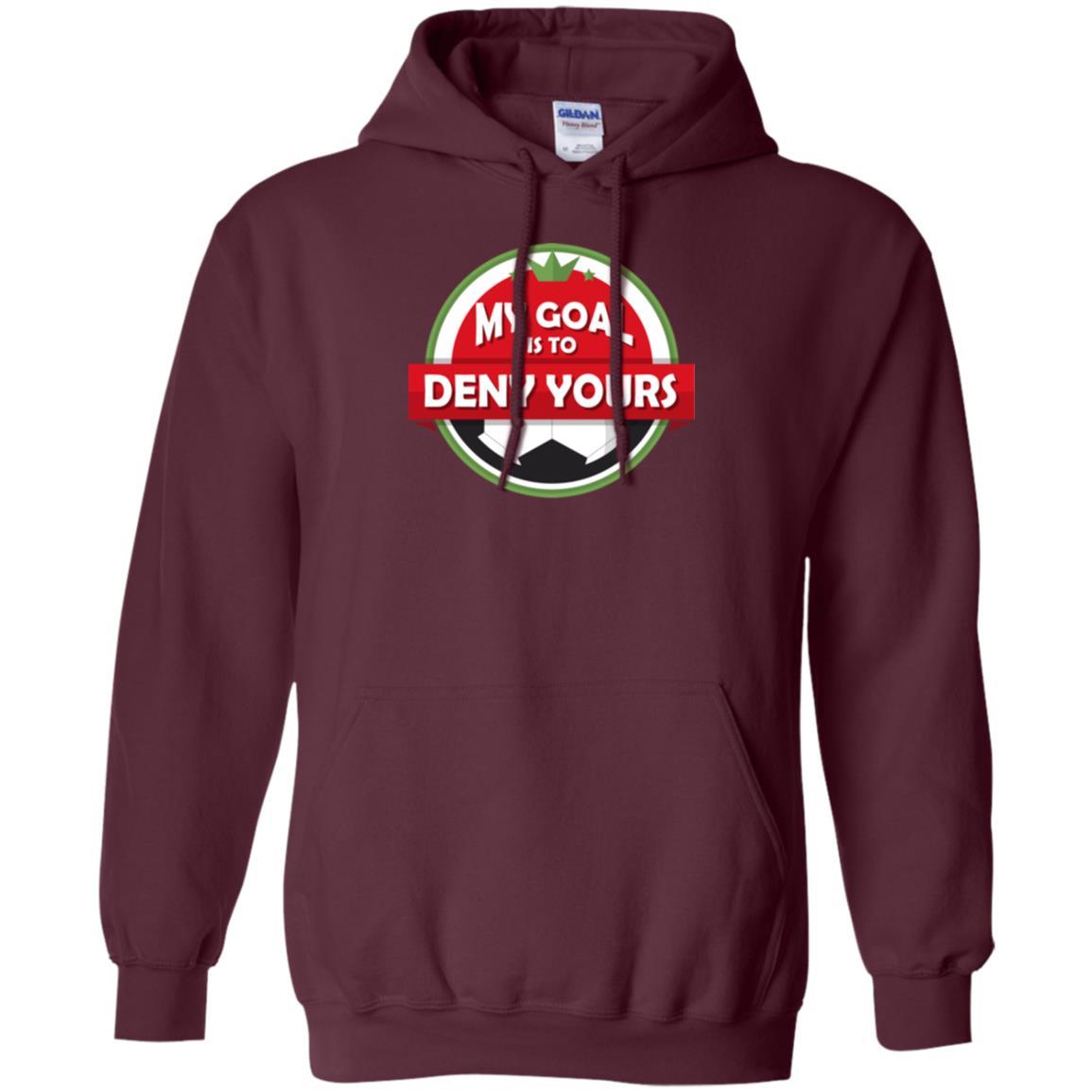 Soccer Christmas T-shirt My Goal Is To Deny Yours Maroon