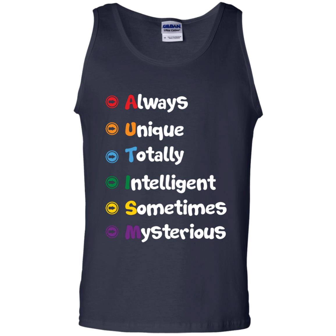 Always Unique Totally Intelligent Autism Awareness T-shirt Navy