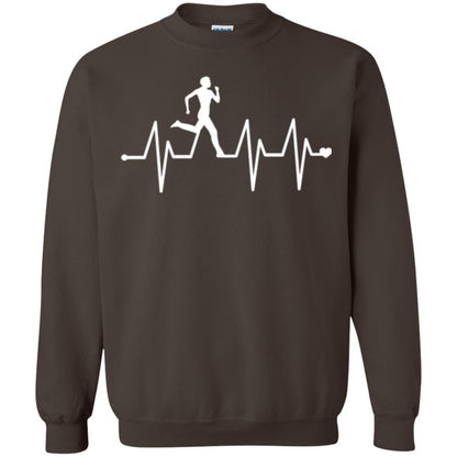 Running T-shirt Athletics Heartbeat Pulse Dark Chocolate