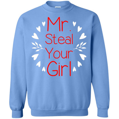 Funny Valentines Day Shirt Mr Steal Your Girl Carolina Blue