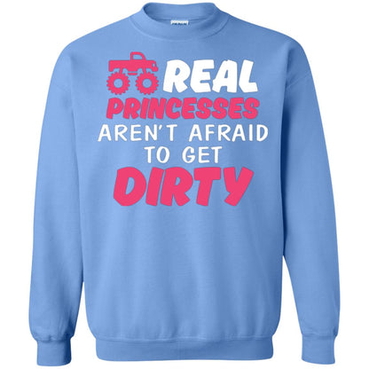 Monster Truck Girl T-shirt Real Princesses Aren’t Afraid To Get Dirty Carolina Blue