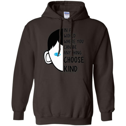 Anti Bullying T-shirt In A World Where You Can Be Anything Choose Kind Dark Chocolate