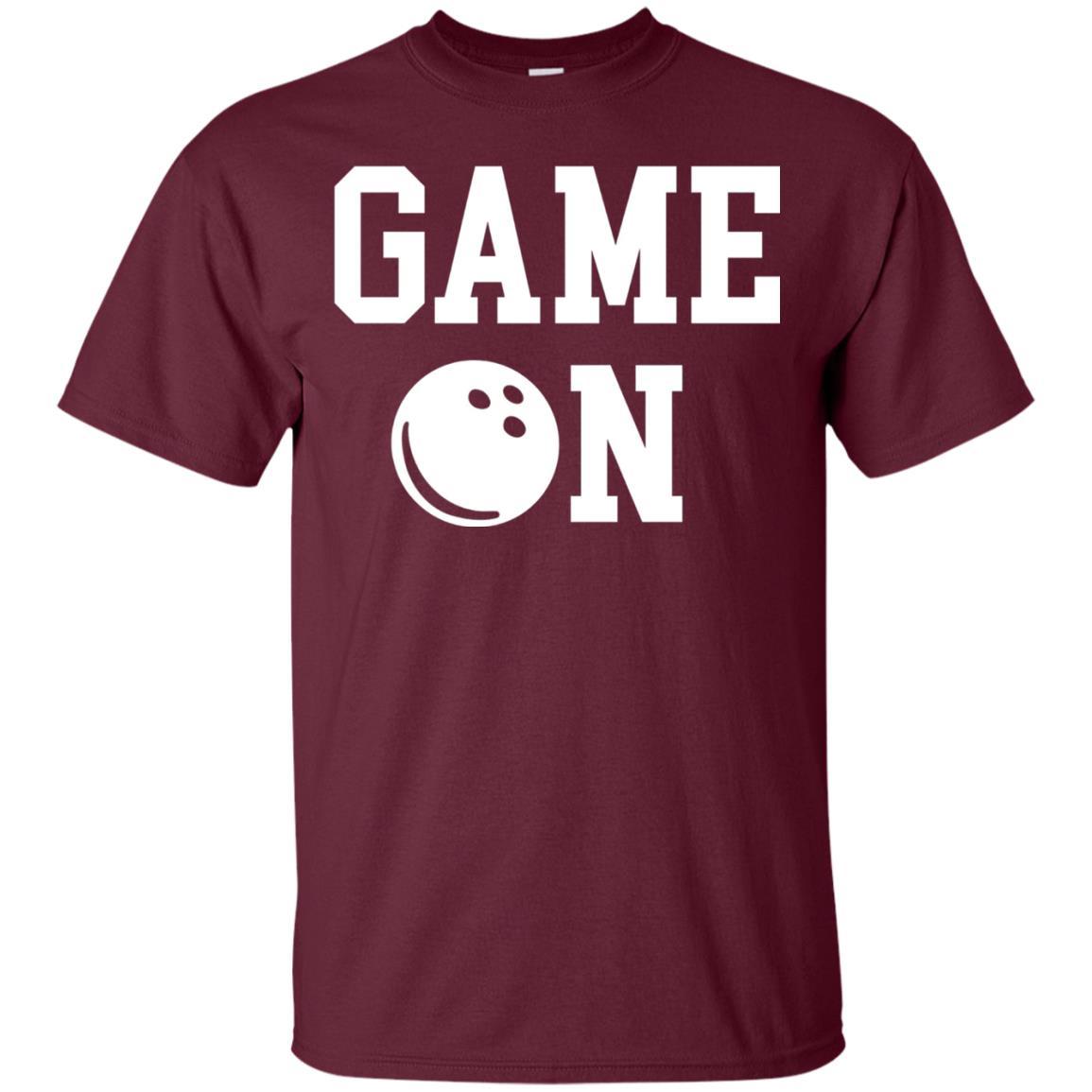 Bowler T-shirt Game On Bowling T-shirt Maroon