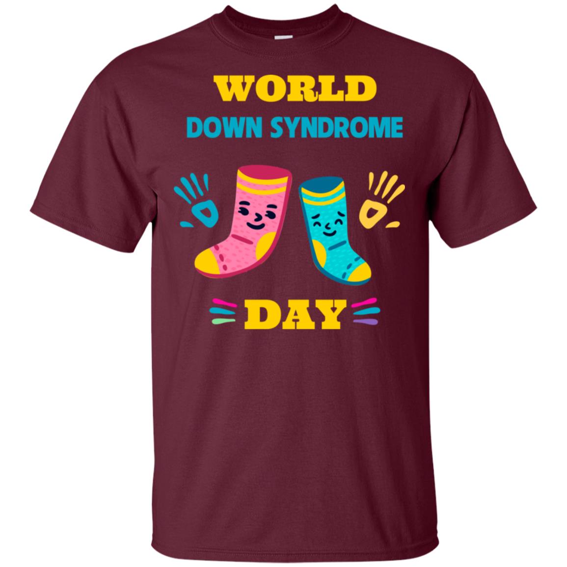 World Down Syndrome Day Hands And Stocks Shirt Maroon