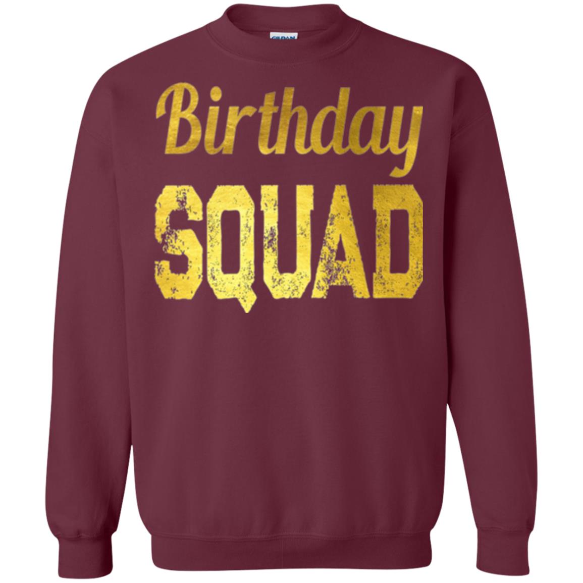 Birthday Squad Gold T-shirt Maroon