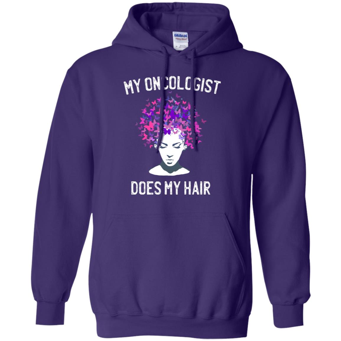 My Oncologist Does My Hair Breast Cancer Awareness Shirt Purple