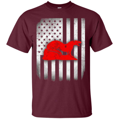 Mongoose Flag Of United States T-shirt Maroon