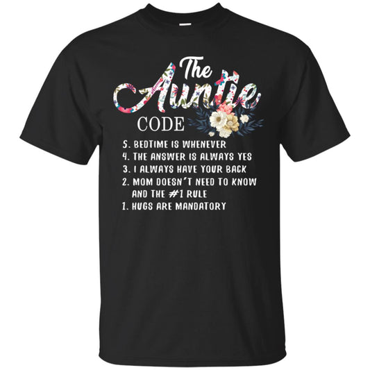 The Auntie Code Shirt For Womens Black