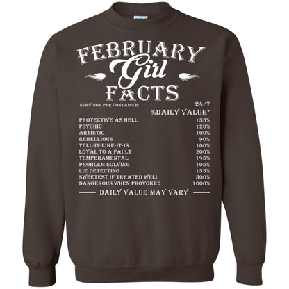 February Girl Facts Facts T-shirt Dark Chocolate