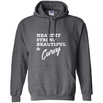 Bold Exercise T-shirt Healthy Strong Beautiful And Curvy Dark Heather