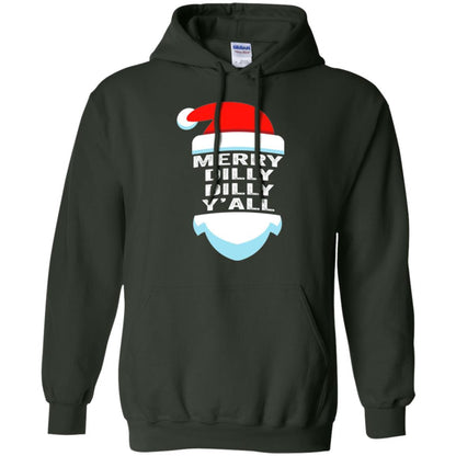 Christmas T-shirt Dilly Dilly Yall Santa Hat Christmas T-shirt Forest Green