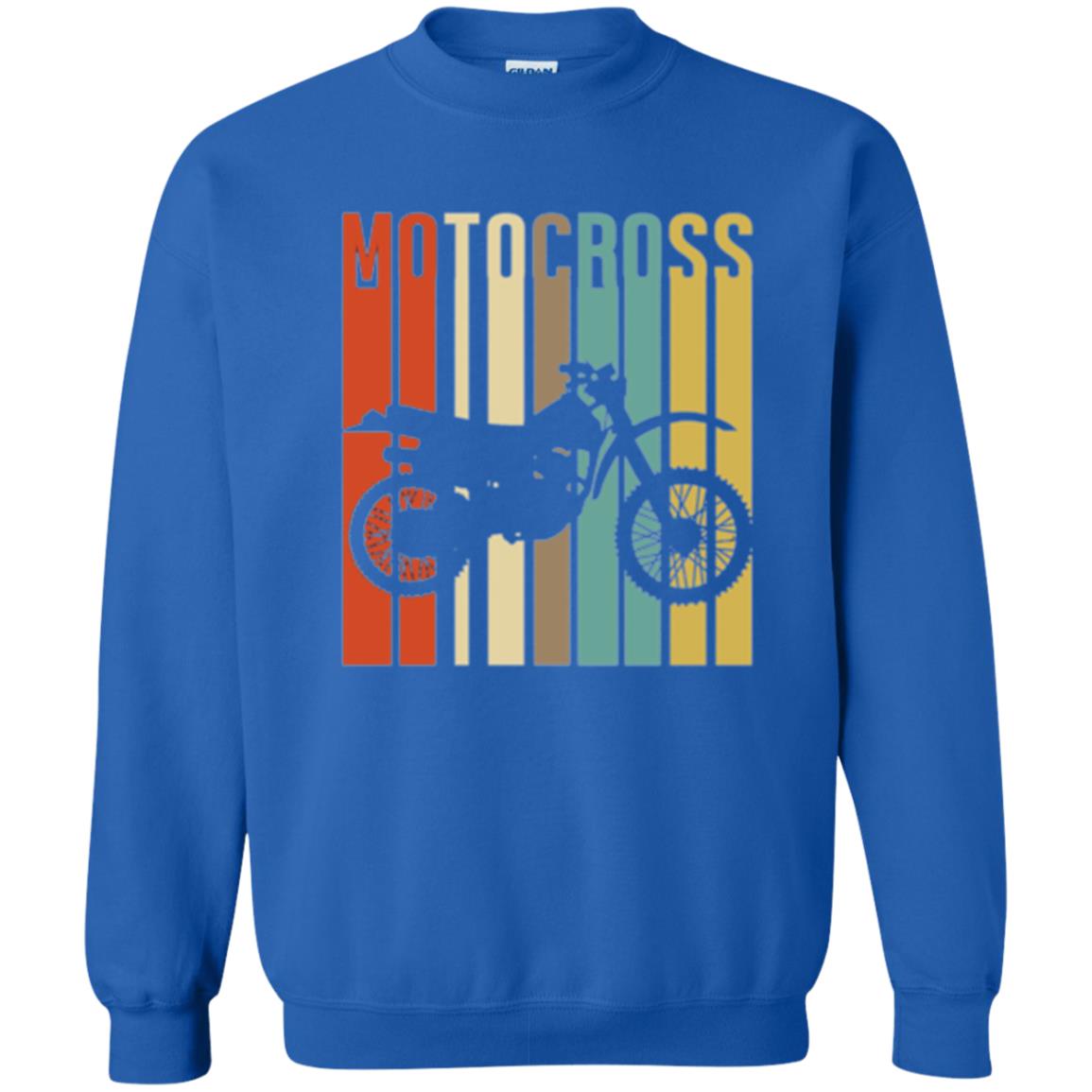 Dirt Bike Silhouette T-shirt Cool Vintage Motocross Royal