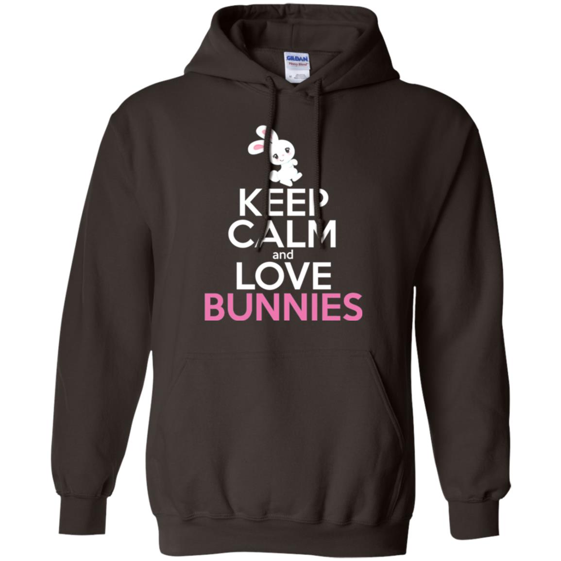 Bunny T-shirt Keep Calm And Love Bunnies Dark Chocolate
