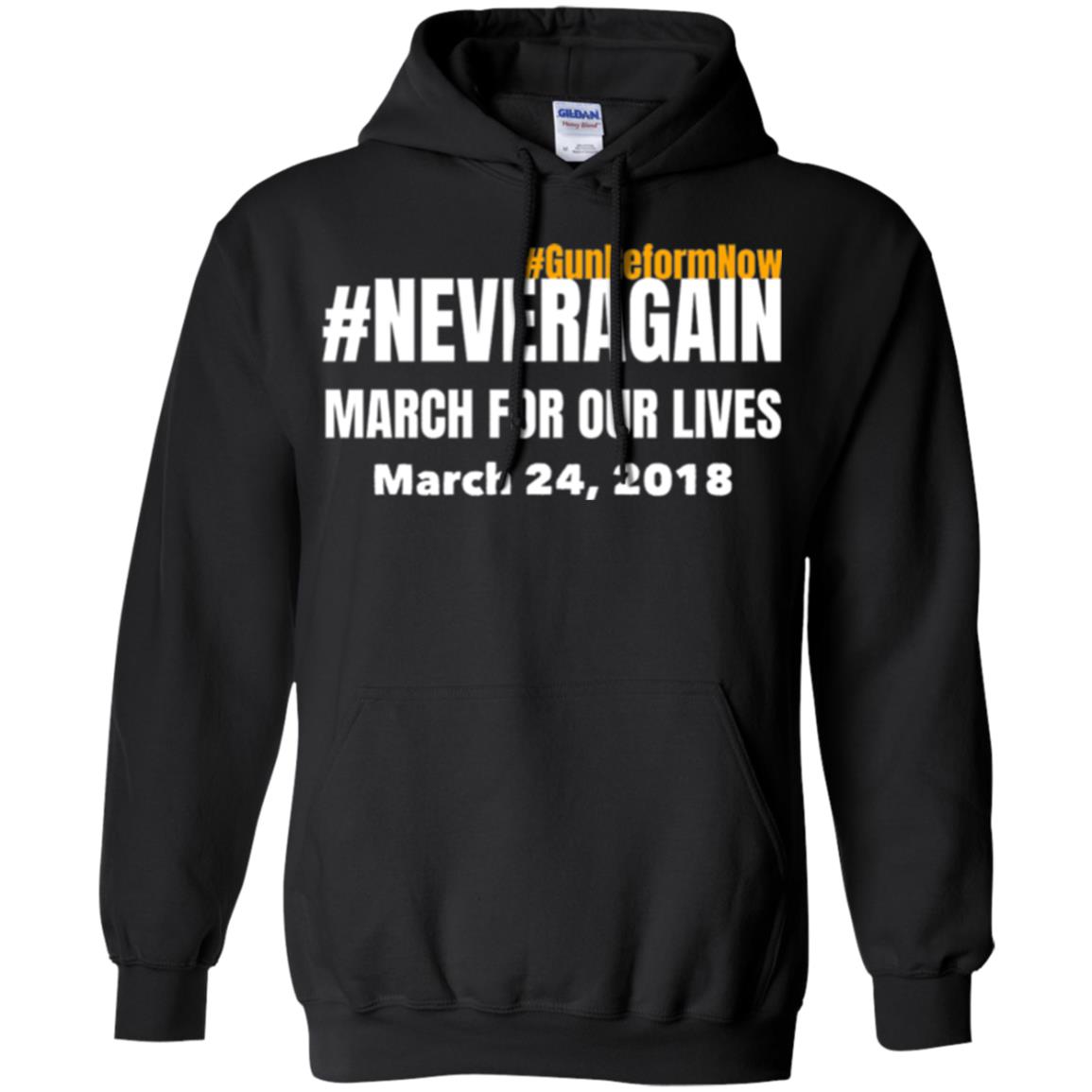 March For Our Lives Never Again Anti Gun T-shirt Black
