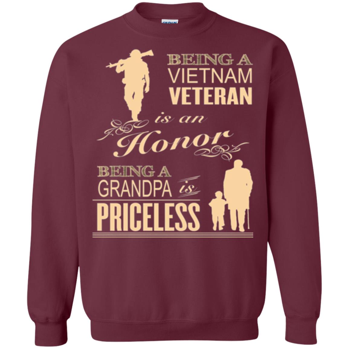 Veteran T-shirt Being A Vietnam Veteran Is An Honor Maroon