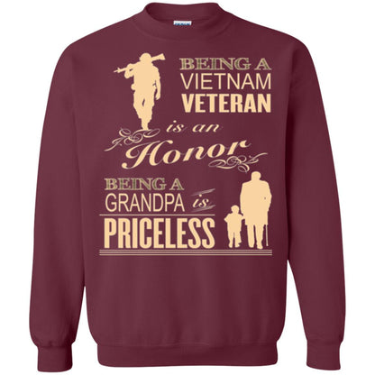 Veteran T-shirt Being A Vietnam Veteran Is An Honor Maroon