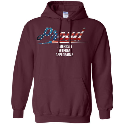 Veteran T-shirt Proud American Veteran Deplorable Maroon
