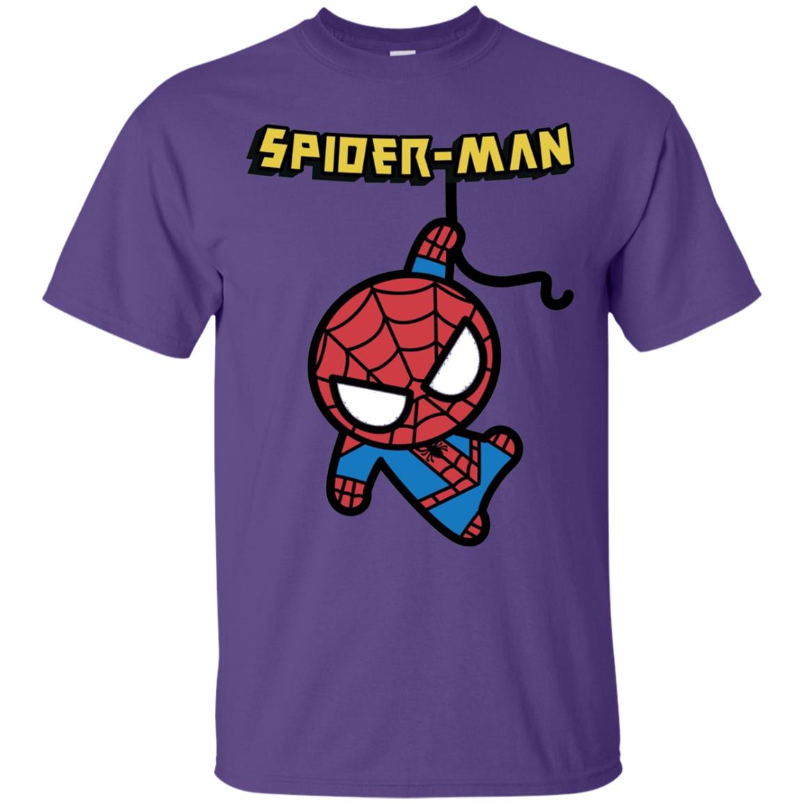 Spider-man Hanging Cute Kawaii Premium T-shirt Purple