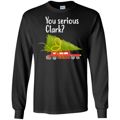 Christmas T-shirt You Serious Clark Griswold Black