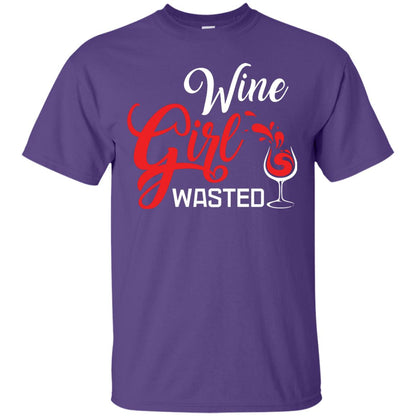 Wine Girl Wasted Gift Shirt For Girls Love Wine Purple