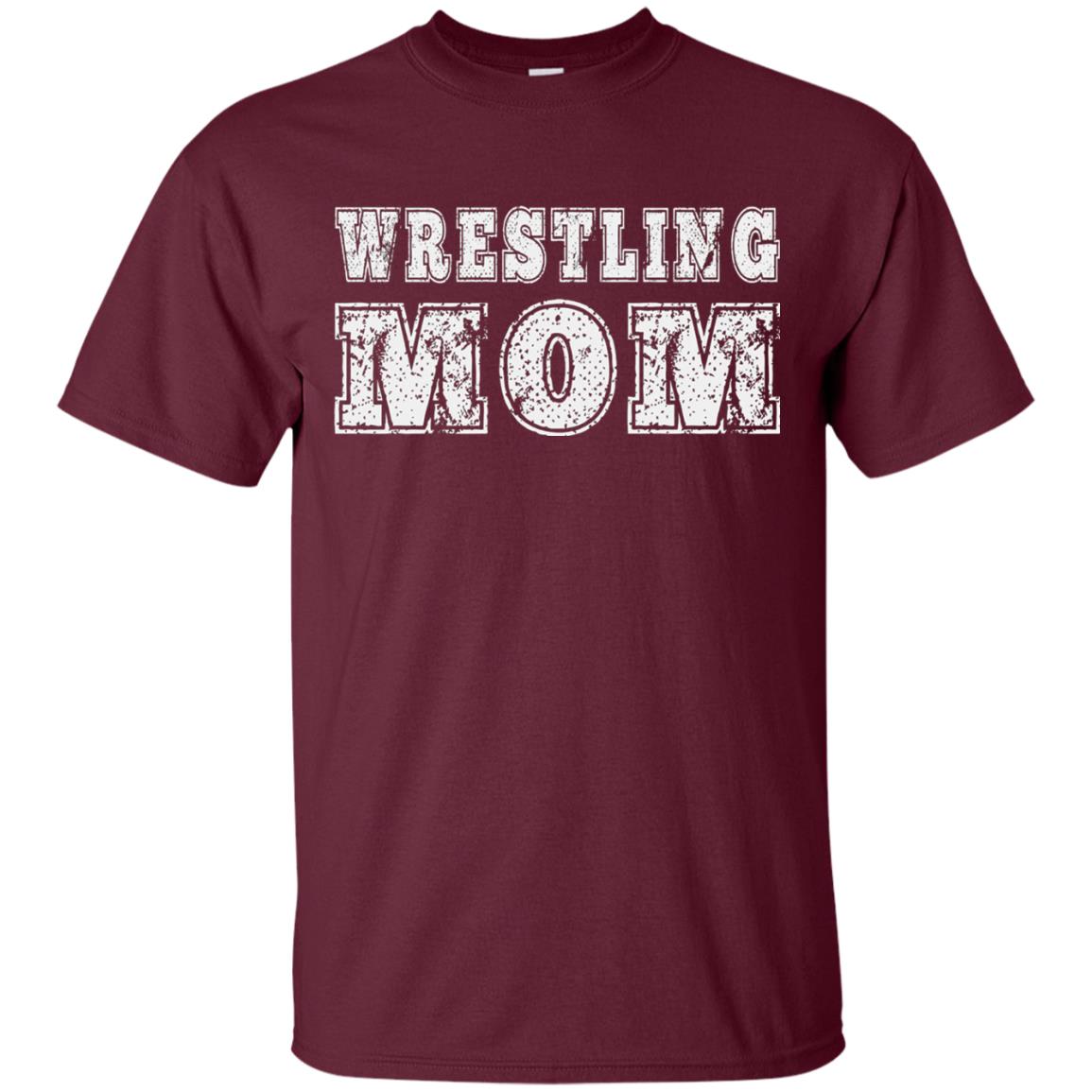 Wrestling Mom Mommy T-shirt Maroon