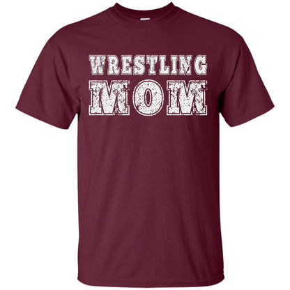 Wrestling Mom Mommy T-shirt Maroon