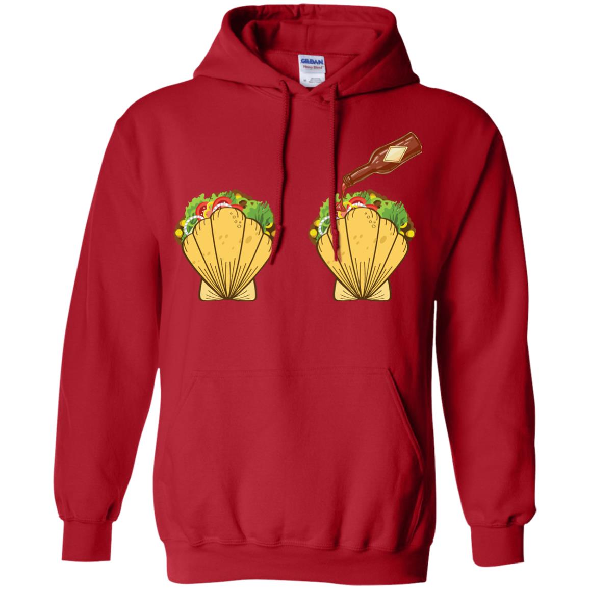 Mermaid Shell T-shirt Taco Bra And Spicy Chili Sauce Red