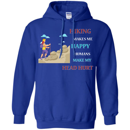 Hiking Make Me Happy Humans Make My Head Hurt Shirt Royal