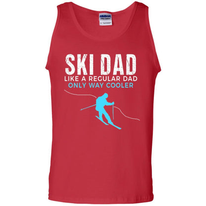 Skier T-shirt Ski Dad Like A Regular Dad Only Way Cooler Red