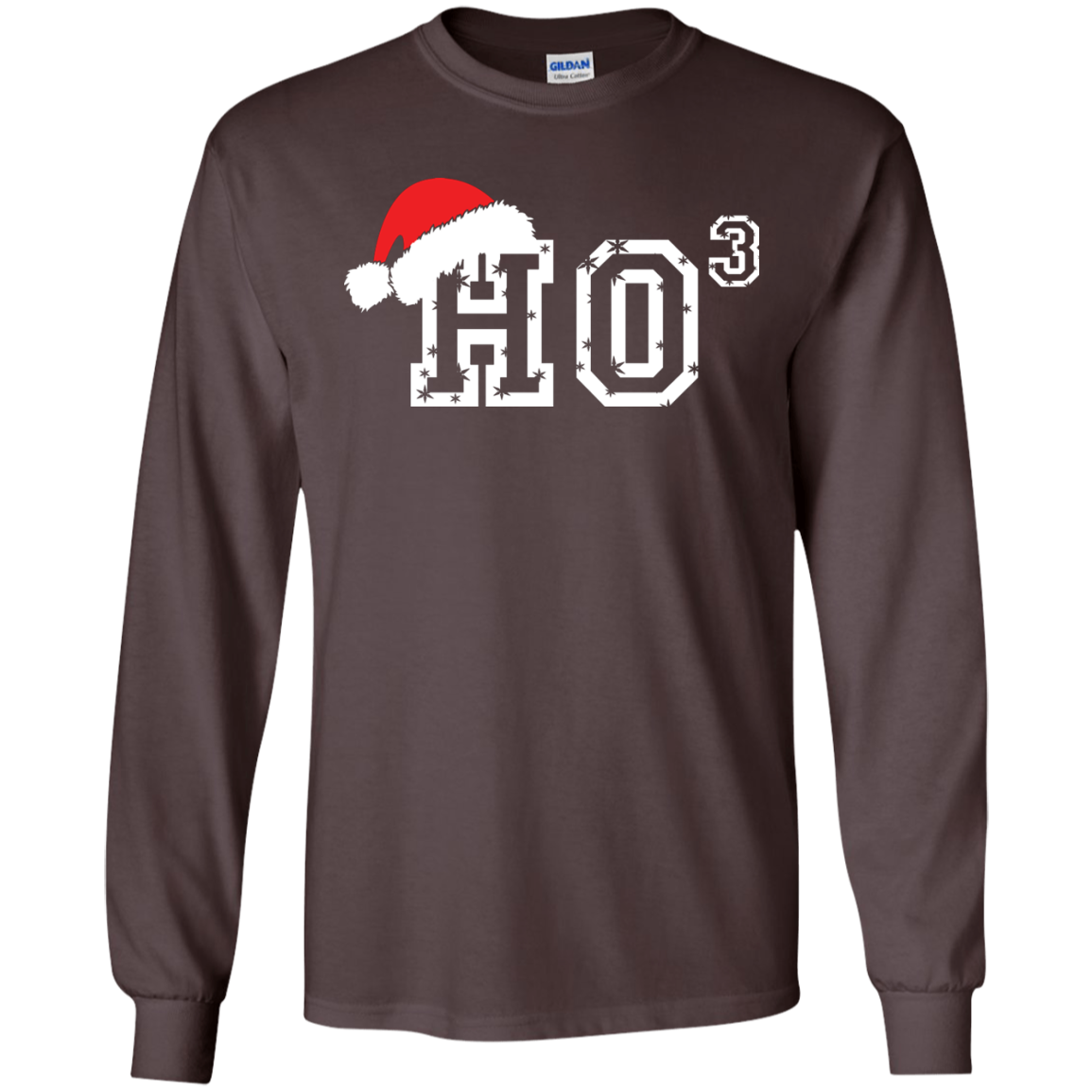 Christmas T-Shirt Ho Ho Ho Dark Chocolate
