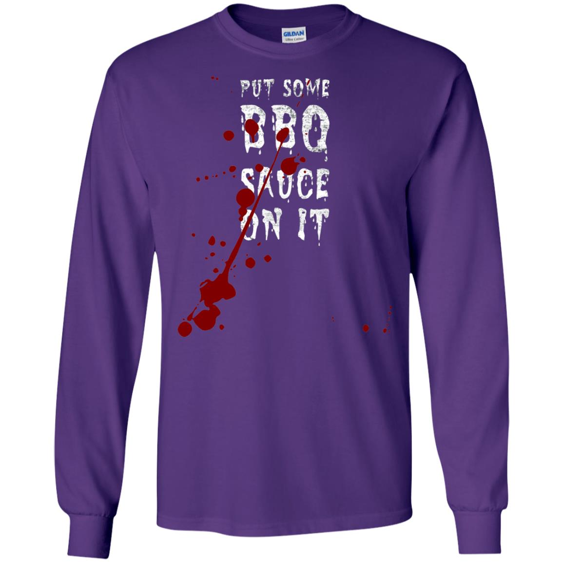 Put Some Bbq Sauce On It Funny Ketchup Squirt Drip Purple