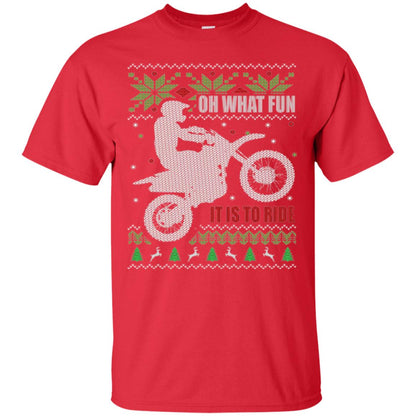 Motorbike T-shirt Oh What Fun It Is To Ride Red
