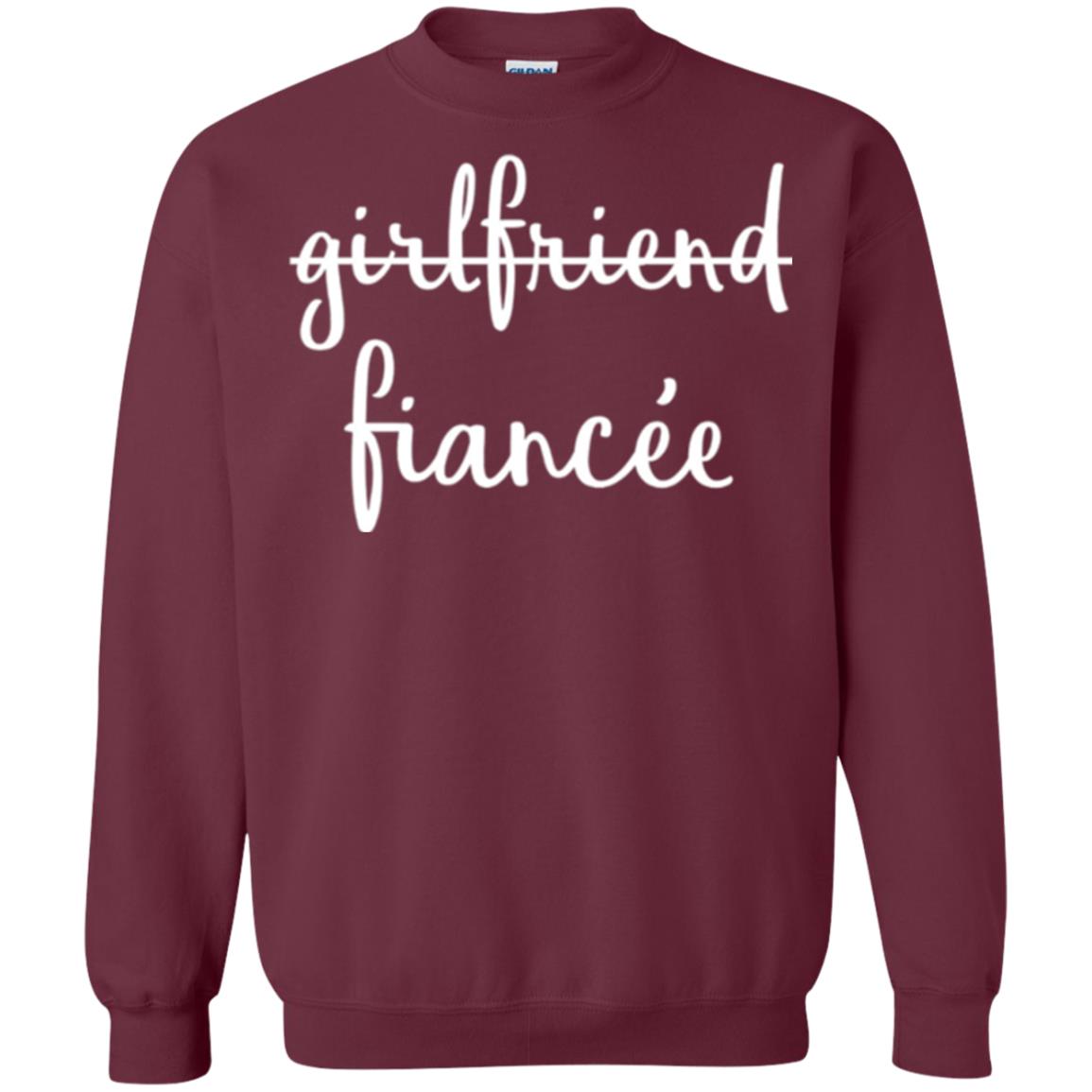 Fiance Engagement Party T-shirt Girlfriend Fiancee Maroon