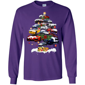 Cars Christmas Tree X-mas Gift Shirt For Mens Or WomensG240 Gildan LS Ultra Cotton T-Shirt