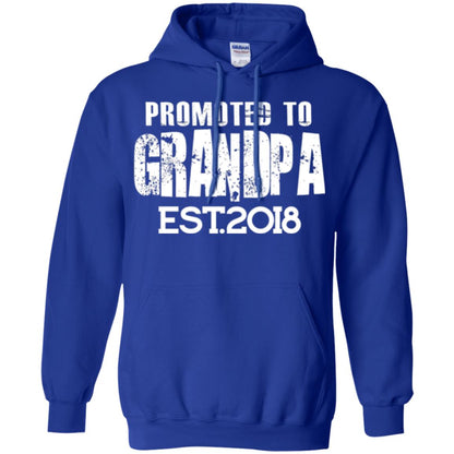 Papa T-shirt Promoted To Grandpa Est 2018 T-shirt Royal