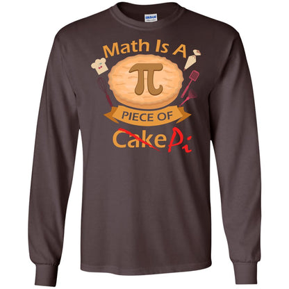 Math Is A Piece Of Pi Funny Pi Day T-shirt For Math Lover Dark Chocolate